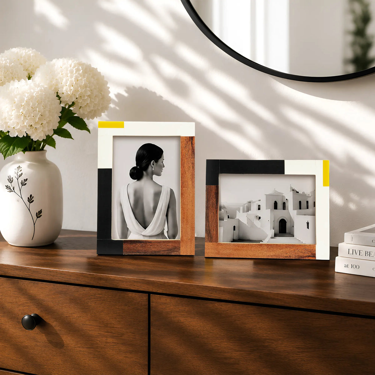 Mondrian Warm Oak Picture Frame Set of 2