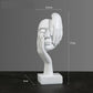 Resin Abstract Mask Sculpture for Home Décor