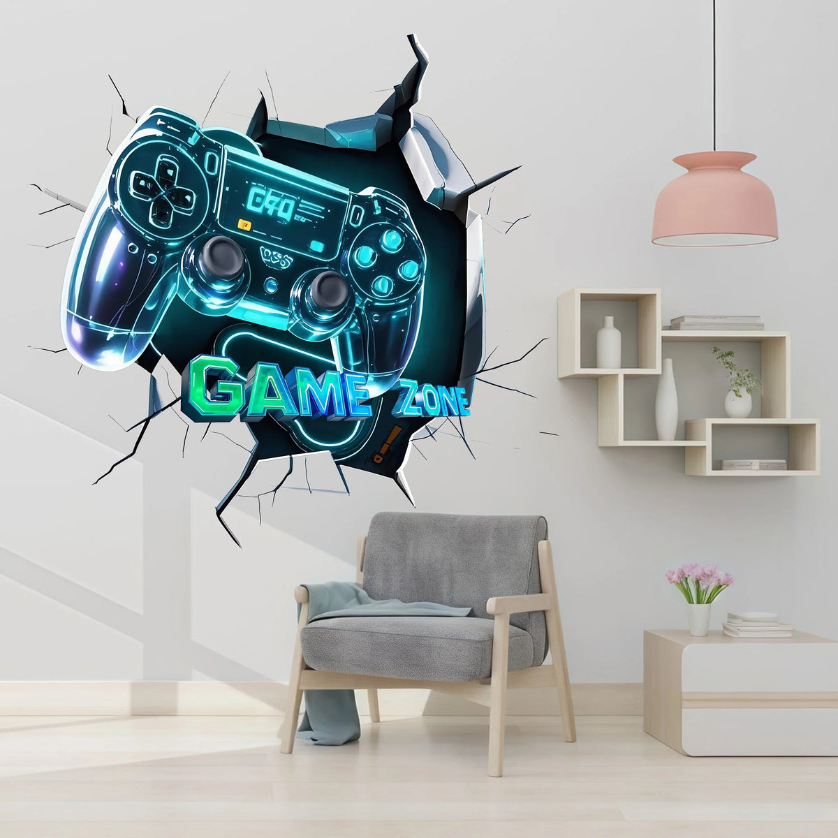 3D Game Console Wall Sticker