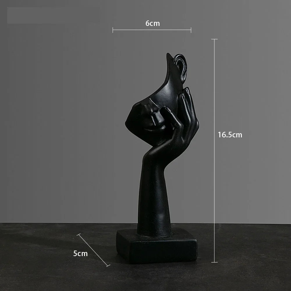 Resin Abstract Mask Sculpture for Home Décor
