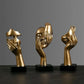 Resin Abstract Mask Sculpture for Home Décor