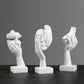 Resin Abstract Mask Sculpture for Home Décor