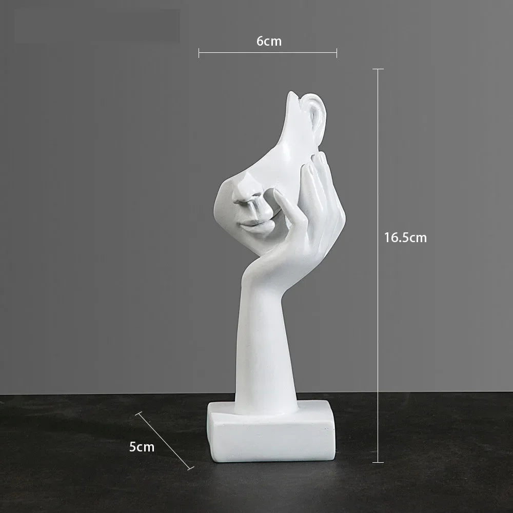 Resin Abstract Mask Sculpture for Home Décor