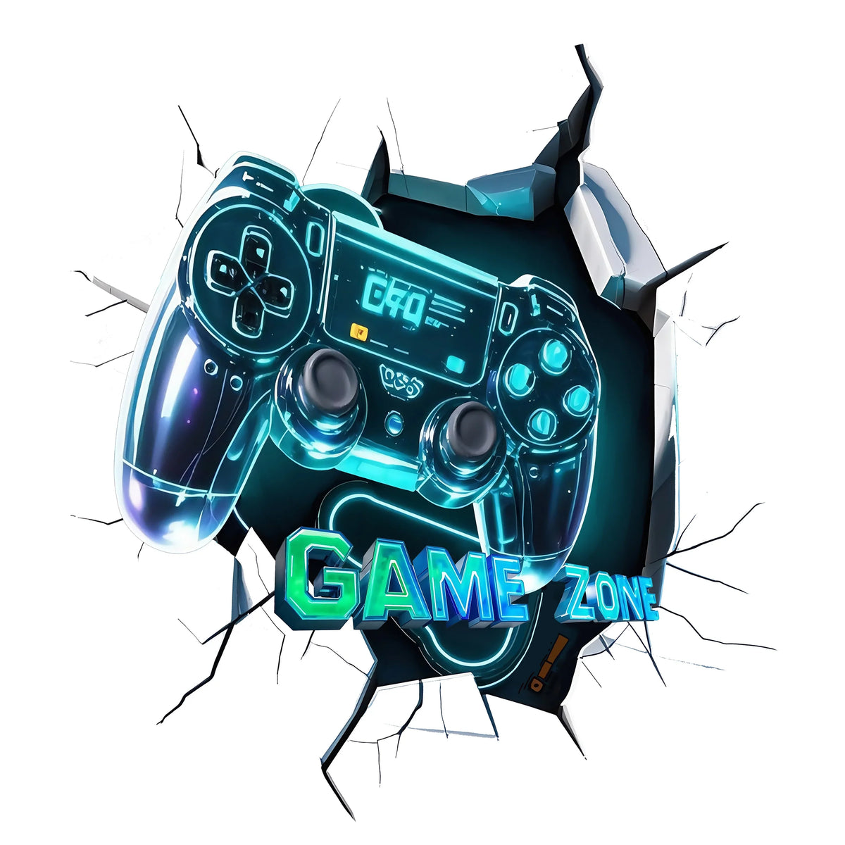 3D Game Console Wall Sticker