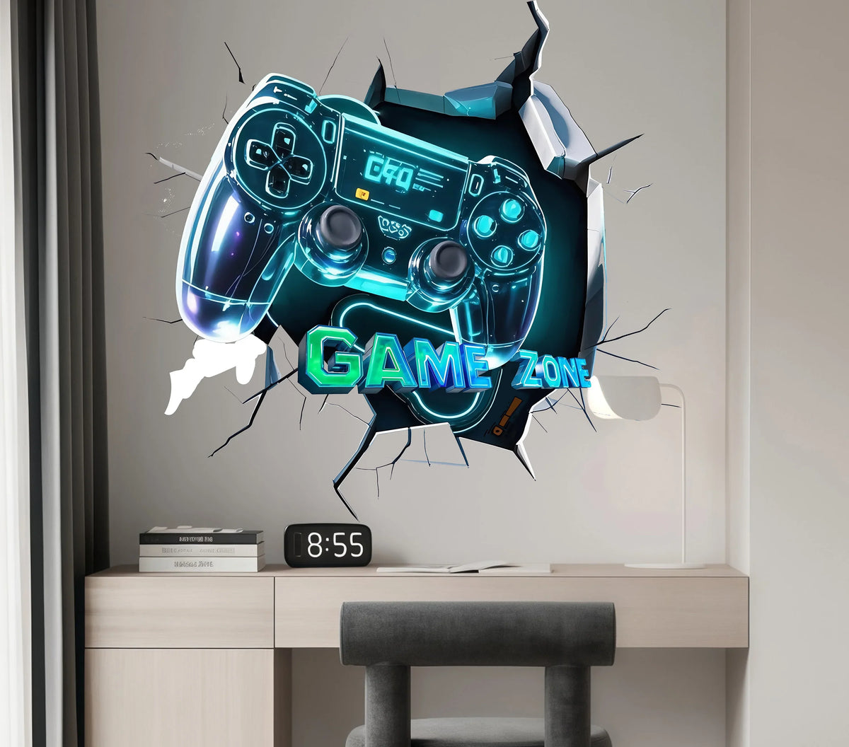 3D Game Console Wall Sticker