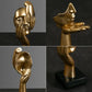 Resin Abstract Mask Sculpture for Home Décor