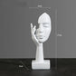 Resin Abstract Mask Sculpture for Home Décor