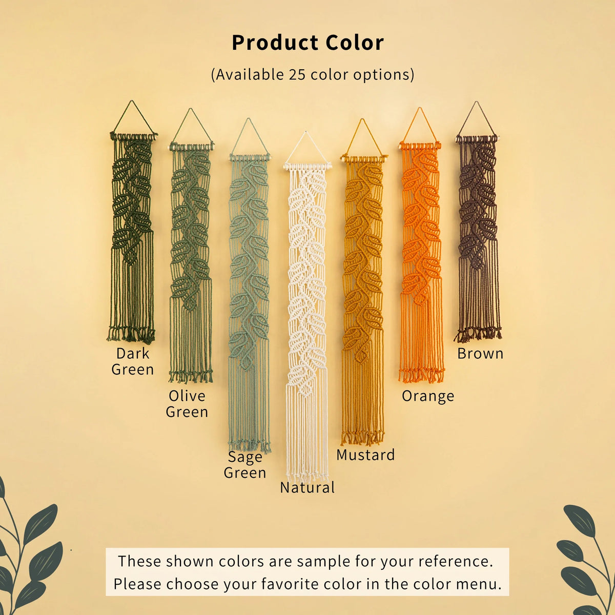 Vela Vertical Macrame Wall Hanging in Green