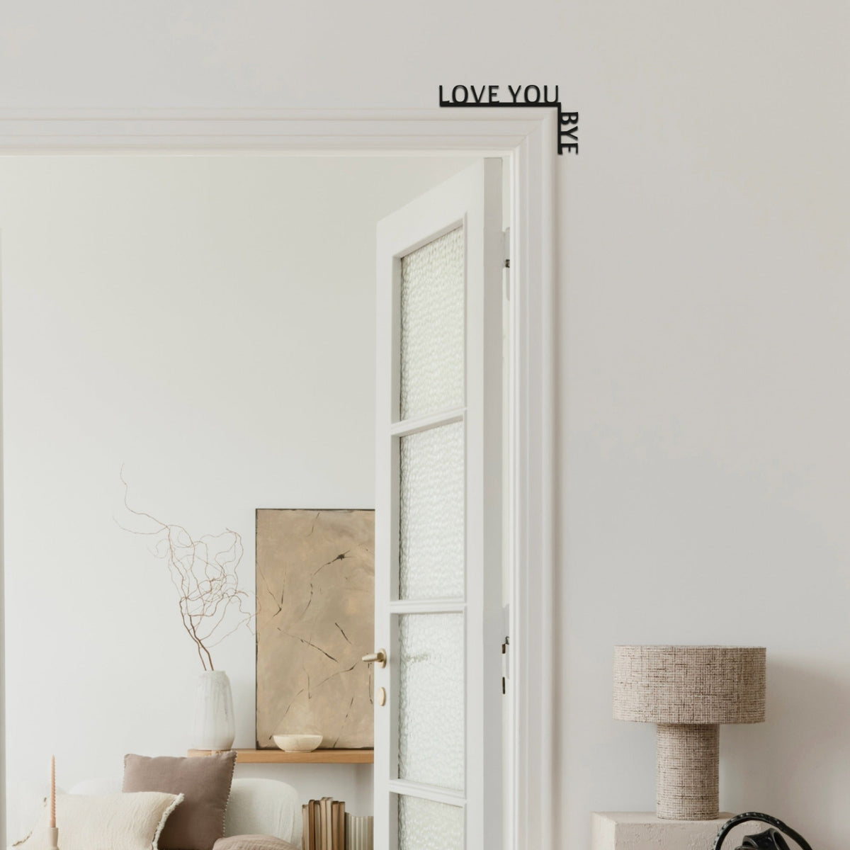 Wooden Corner Quote – Love You, Bye