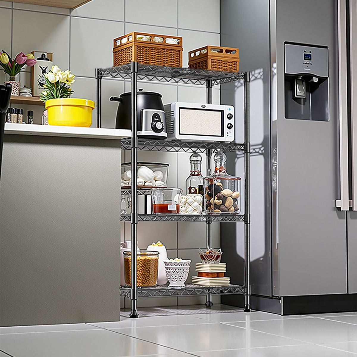4-Tier Heavy-Duty Steel Storage Shelving Unit