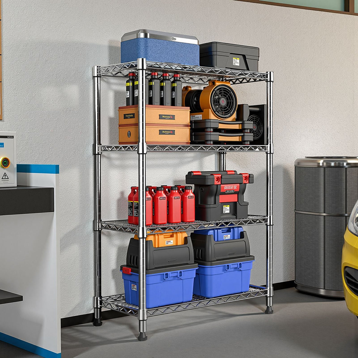 4-Tier Heavy-Duty Steel Storage Shelving Unit