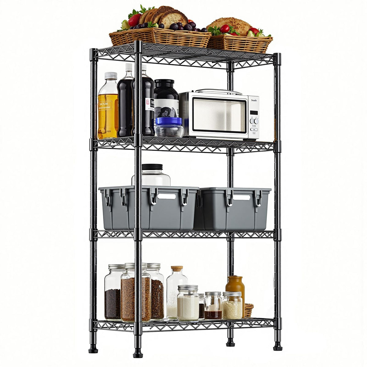 4-Tier Heavy-Duty Steel Storage Shelving Unit