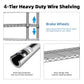 4-Tier Heavy-Duty Steel Storage Shelving Unit