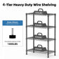 4-Tier Heavy-Duty Steel Storage Shelving Unit