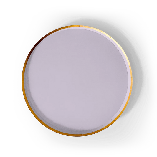 Gold and Light Pink Paper Plates (8 Pieces)