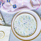 Gold and Light Pink Paper Plates (8 Pieces)