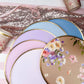 Gold and Light Pink Paper Plates (8 Pieces)