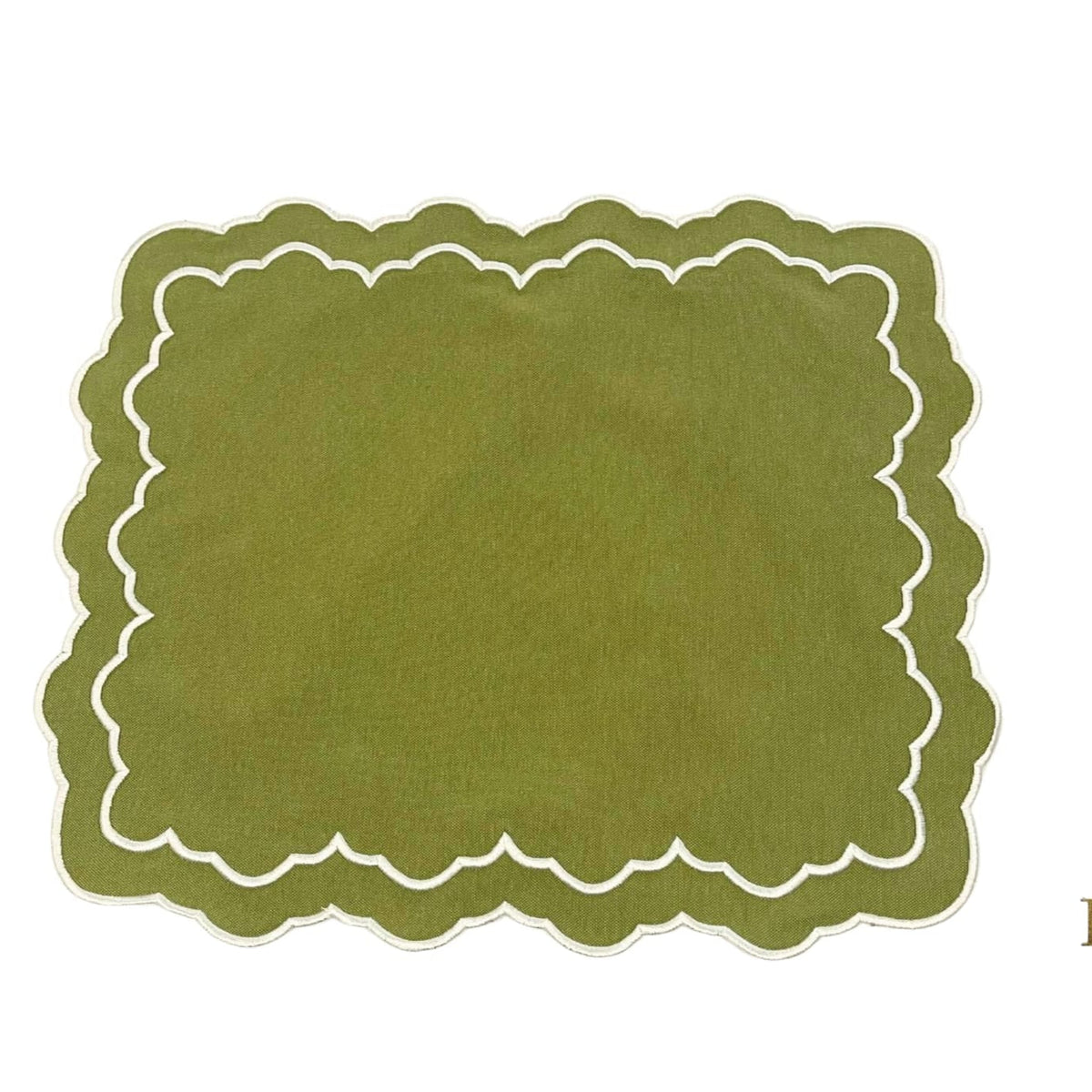 Green Rectangle Fabric Placemats (Set of 4)