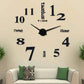 Modern Acrylic Digital Wall Clock in Brushed Steel