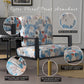 Modern Armchair With Solid Wood Frame and Adjustable Backrest - White or Light Blue