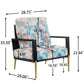 Modern Armchair With Solid Wood Frame and Adjustable Backrest - White or Light Blue
