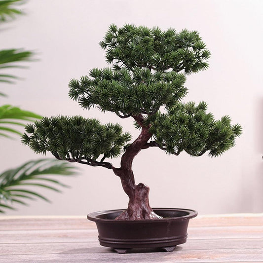 Artificial Bonsai Pine Tree | Decorative Potted Ornament