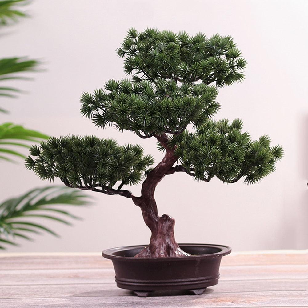 Artificial Bonsai Pine Tree | Decorative Potted Ornament