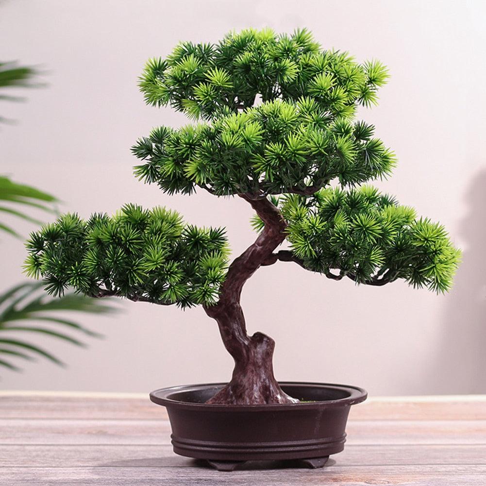 Artificial Bonsai Pine Tree | Decorative Potted Ornament