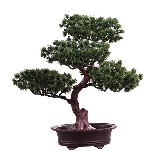 Artificial Bonsai Pine Tree | Decorative Potted Ornament